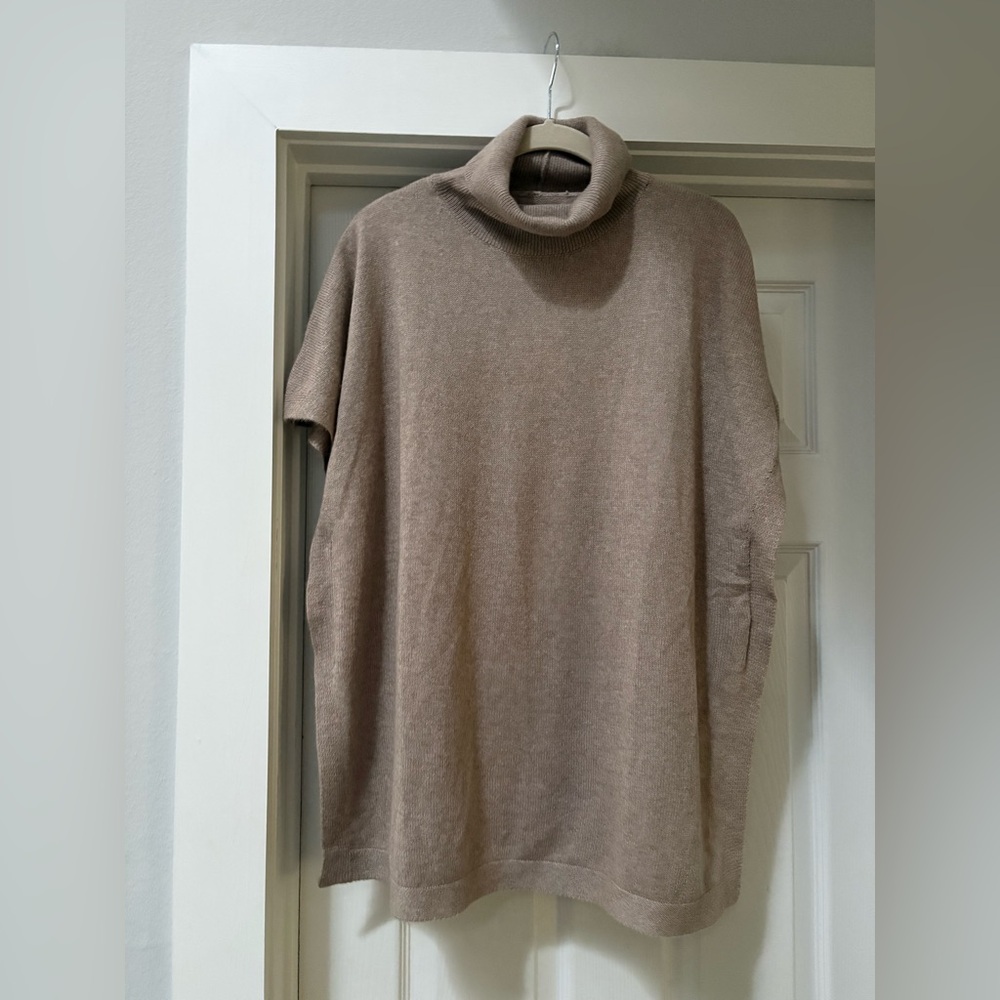 Cozy Women's Tan Cowl Neck Sweater